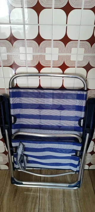 Silla de playa reclinable. Me costo 60 euros.