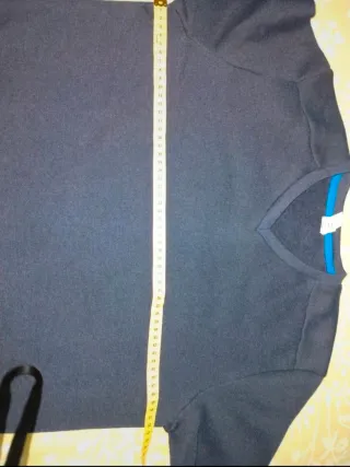 Jersey azul de hombre con parches