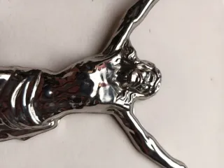 Adorno Cristo plateado para colgar