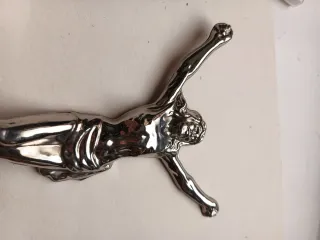 Adorno Cristo plateado para colgar