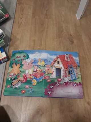 Cuento tres cerditos cada página un puzle