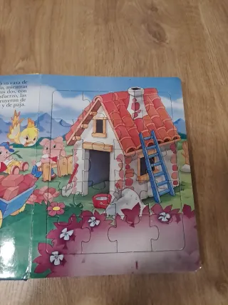 Cuento tres cerditos cada página un puzle