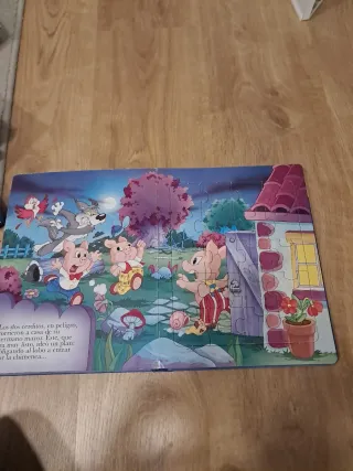 Cuento tres cerditos cada página un puzle