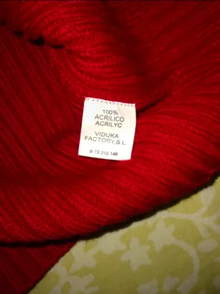 Jersey hombre cremallera roja