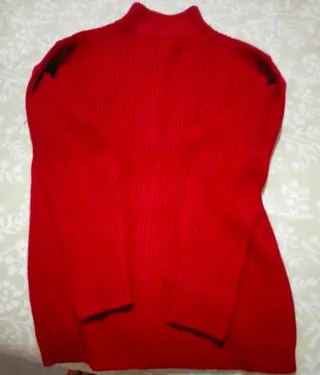 Jersey hombre cremallera roja