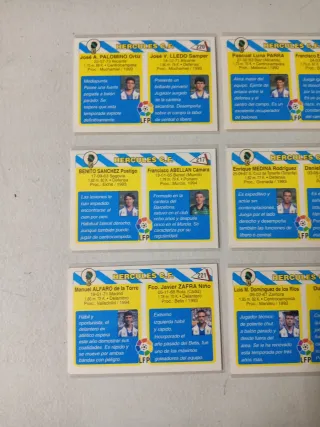 Cromos Hércules C.F. - Lote de 12 jugadores