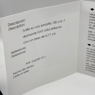 Anillo Oro 18kt con Diamante