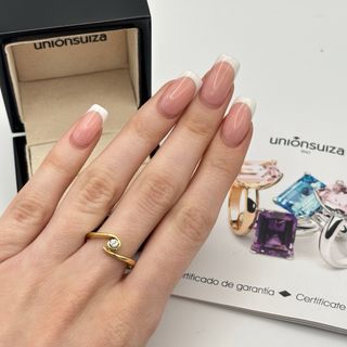 Anillo Oro 18kt con Diamante