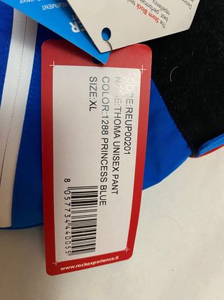 Pantalón Montaña Unisex XL Azul/Rojo