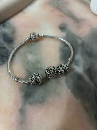 Pulsera Pandora Plata 3 Charms