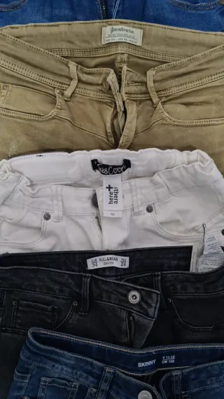 Pantalones vaqueros niña varios colores