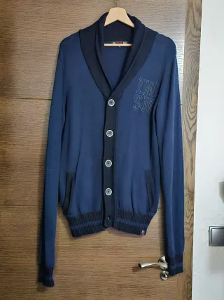 Jersey de punto azul marino