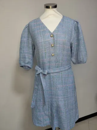 Abito donna fantasia blu