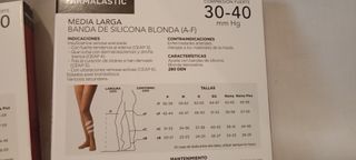 2 Medias Compresión Fuerte Farmalastic XXL Beige