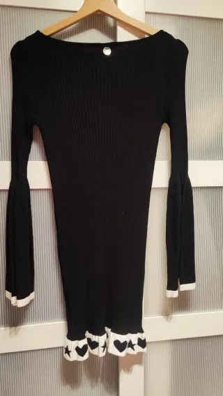 Vestido Negro Denny rose Estrellas Corazones