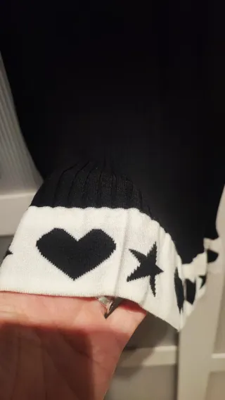 Vestido Negro Denny rose Estrellas Corazones