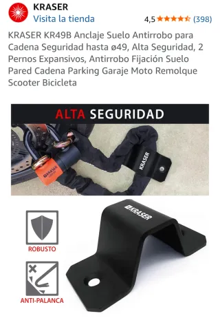 KRASER KR49B Anclaje Suelo Antirrobo