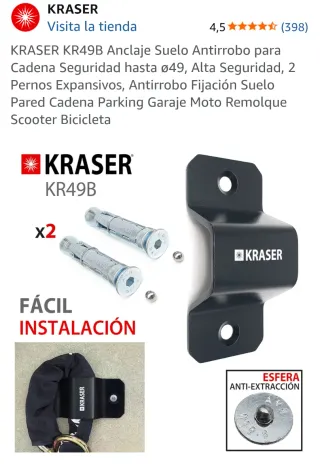 KRASER KR49B Anclaje Suelo Antirrobo