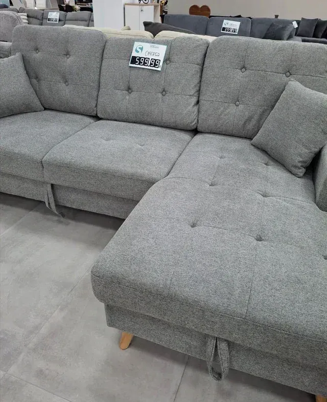 Sofá Cama Chaise Longue Gris