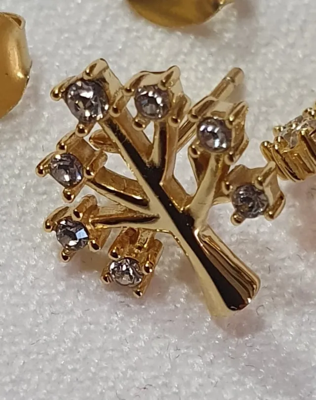 Pendientes Oro y Swarovskis ÁRBOL de la VIDA