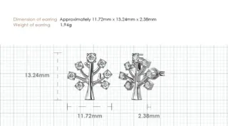 Pendientes Oro y Swarovskis ÁRBOL de la VIDA
