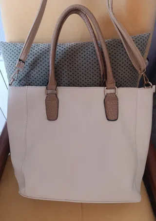 Bolso Beige y Blanco