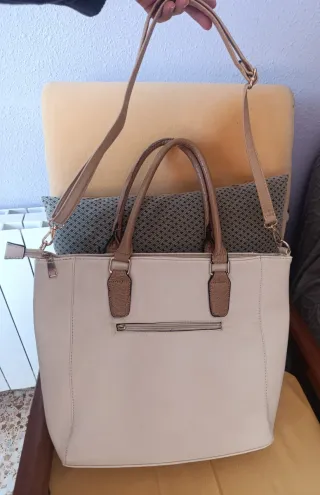Bolso Beige y Blanco