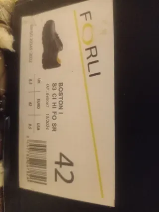 Zapatos FORLI negros y amarillos talla 42