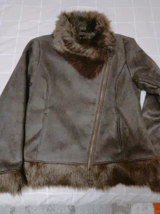 Cazadora ante marrón con pelo