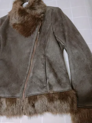 Cazadora ante marrón con pelo