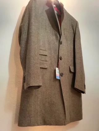 Abrigo El Ganso espiga marrón