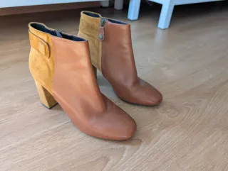 Botines Geox Piel y Ante Tacon