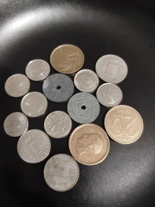 Lote 15 monedas Bélgica