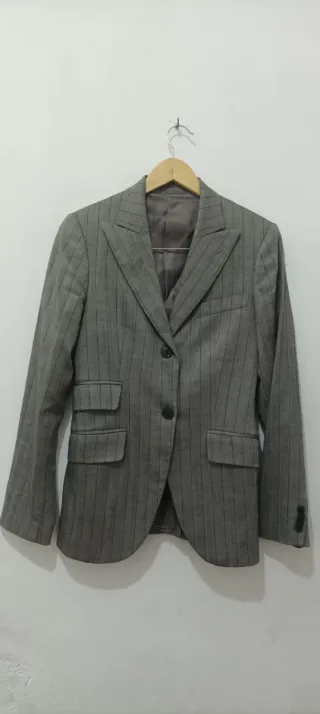 Traje Massimo Dutti Gris Chaqueta y Pantalón
