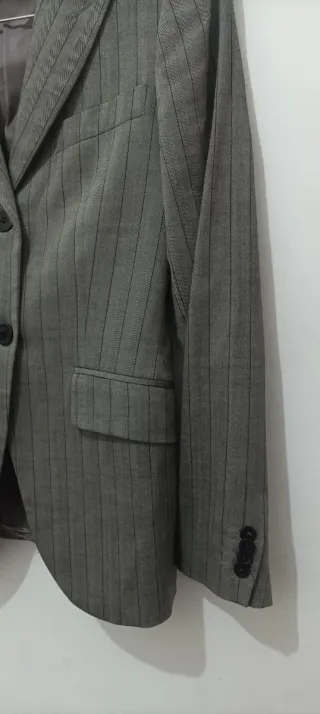 Traje Massimo Dutti Gris Chaqueta y Pantalón