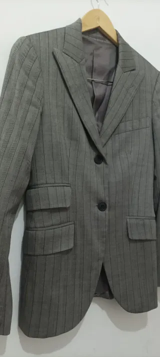Traje Massimo Dutti Gris Chaqueta y Pantalón