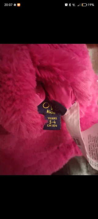 Pelliccia bambina rosa