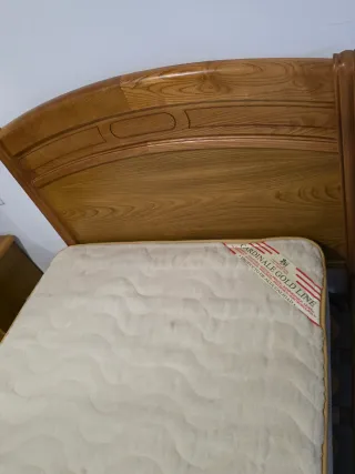 Cama madera + colchón 105x80
