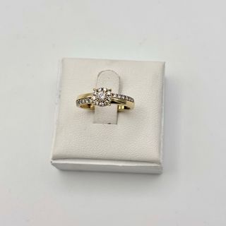 Anillo de oro 9kt con diamantes