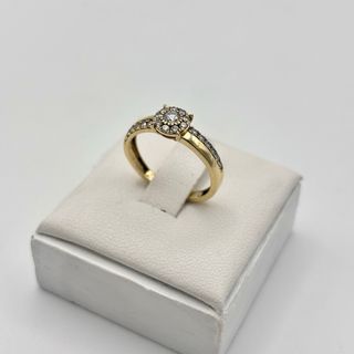 Anillo de oro 9kt con diamantes