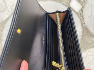 Portafoglio Miu Miu Matelassé Nero