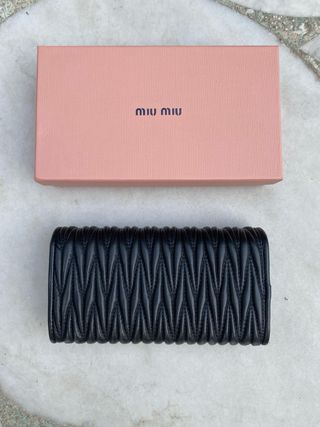 Portafoglio Miu Miu Matelassé Nero