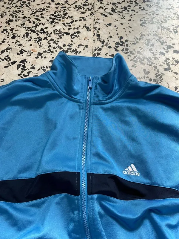 Adidas vintage blue track jacket size L retro
