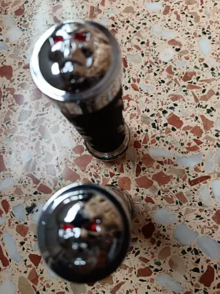 Puños Moto Nuevos a estrenar Diseño Llamas Cromado