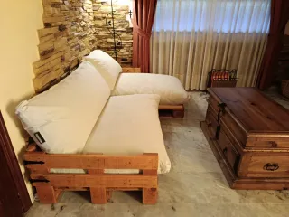 Sofá de Palets Beige y Marrón