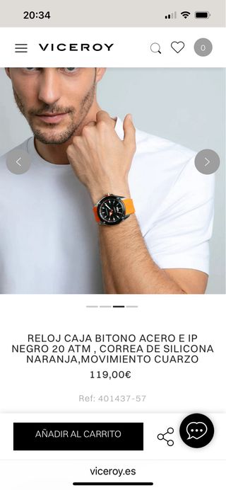 Reloj Viceroy Negro y Naranja