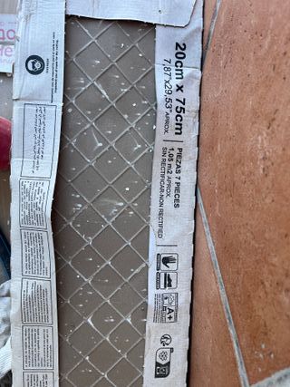 Suelo porcelánico 20x75cm