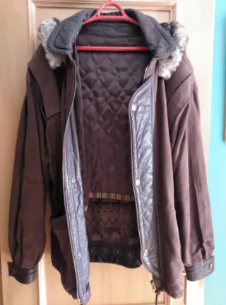 Chaquetón de piel para hombre