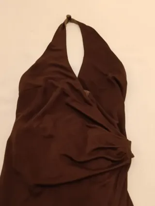 Vestido de fiesta marrón