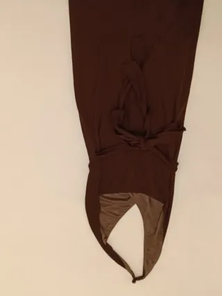 Vestido de fiesta marrón